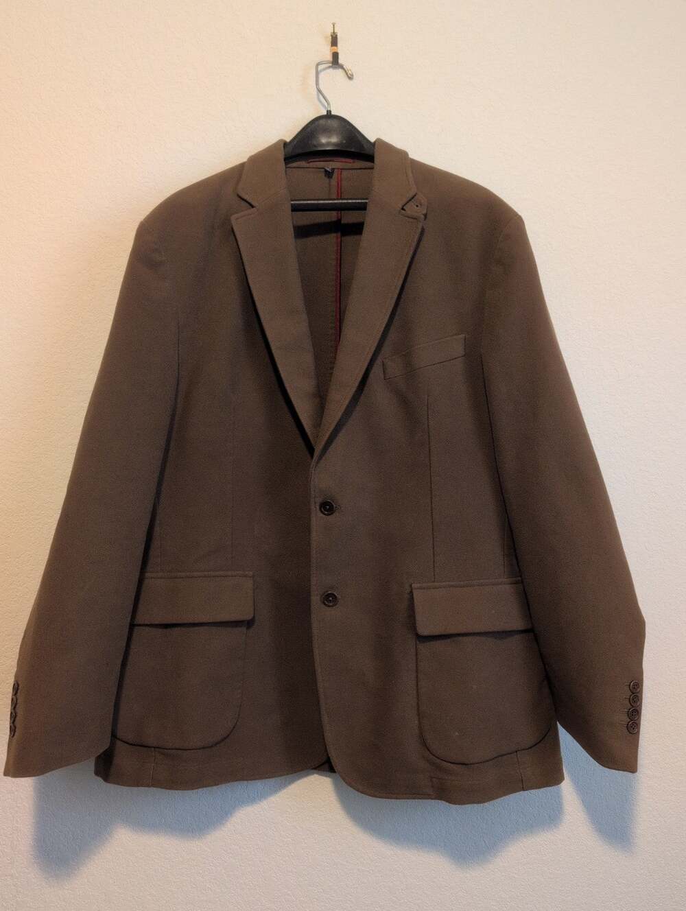 Faux Suede Brown J Peterman Size 46 Sports Coat